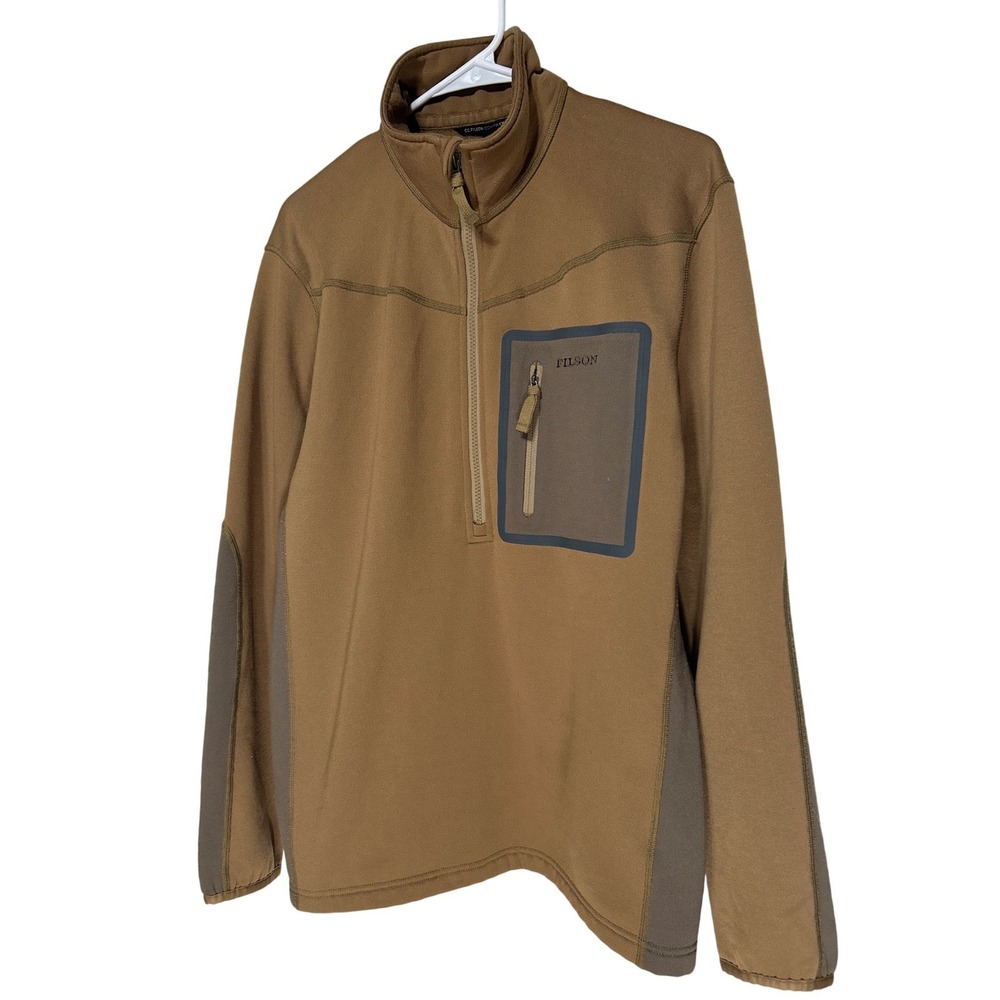 Filson Shuksan Half-Zip Fleece Pullover Brown Men's 22" W 28" L Retail: $155